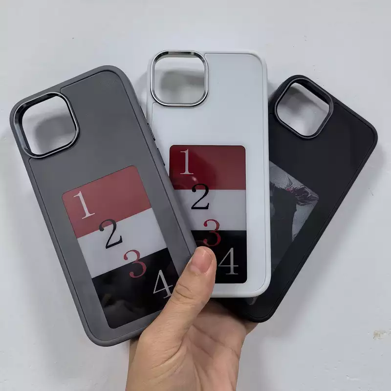 DIY Display Ink Screen Protective Case for iPhone 15 Series in