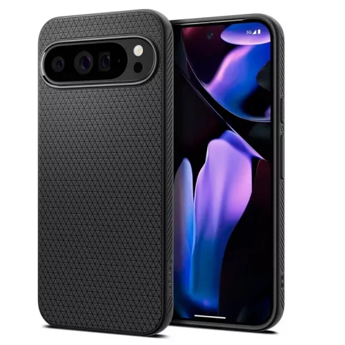 Google Pixel 9 Pro Case XL Liquid Air Spigen - Black - Alezay Kuwait - Spigen Kuwait