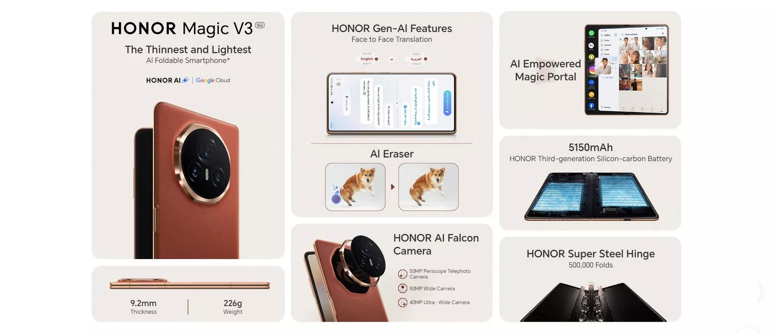 HONOR MAGIC V3 SPECS - ALEZAY KUWAIT