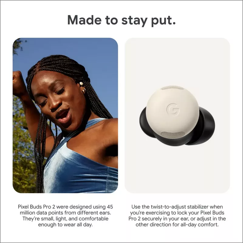 Google - Pixel Buds Pro 2 - Wireless Earbuds with Active Noise Cancellation – Bluetooth Headphones - Alezay Kuwait - Google Kuwait